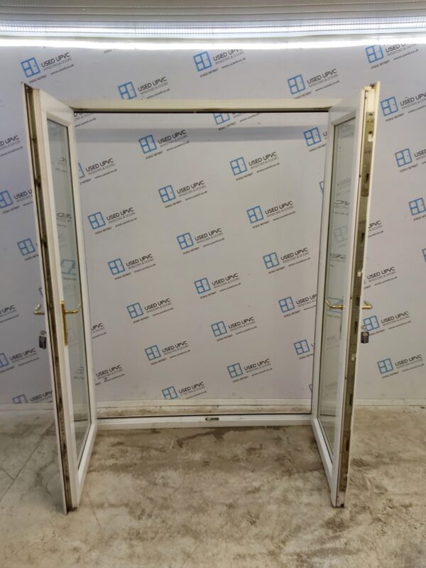 Used White Upvc French Doors 1535mm x 1995mm EA3 - Image 4