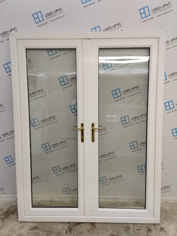 Used White Upvc French Doors 1535mm x 1995mm EA3 - Image 2