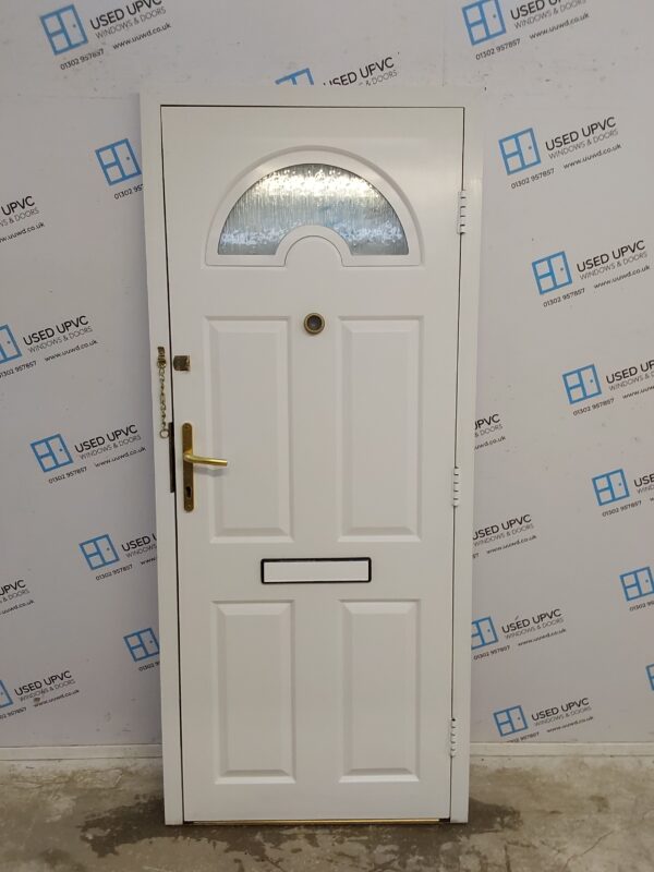 Used White Upvc Front Door 860mm x 1995mm 0644 - Image 2