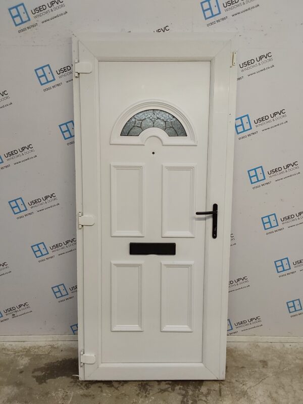 Used White Upvc Front Door 905mm x 2035mm 0625 - Image 2