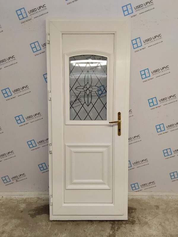 Used White Upvc Back Door 825mm x 2080mm 0622 - Image 2