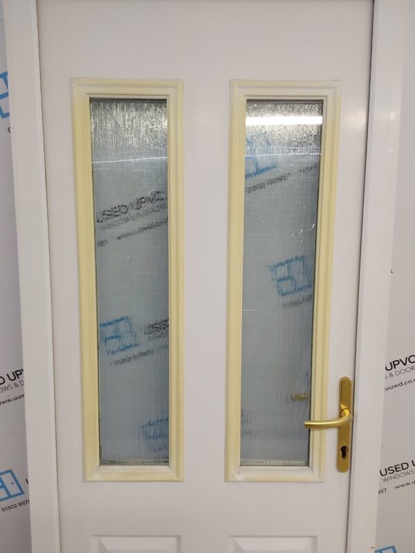 Used White Upvc Back Door 865mm x 2080mm 0680 - Image 9