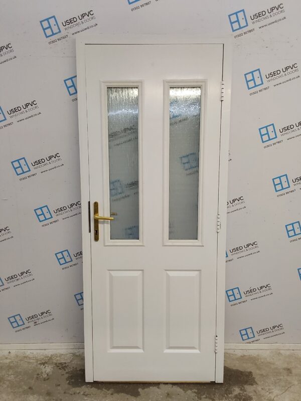 Used White Upvc Back Door 865mm x 2080mm 0680 - Image 2