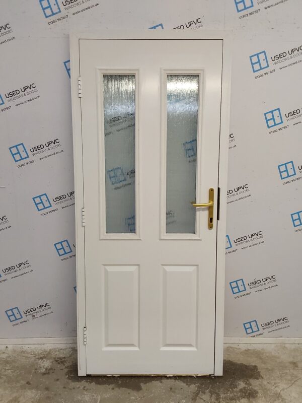 Used White Upvc Back Door 880mm x 2005mm 0441 - Image 2