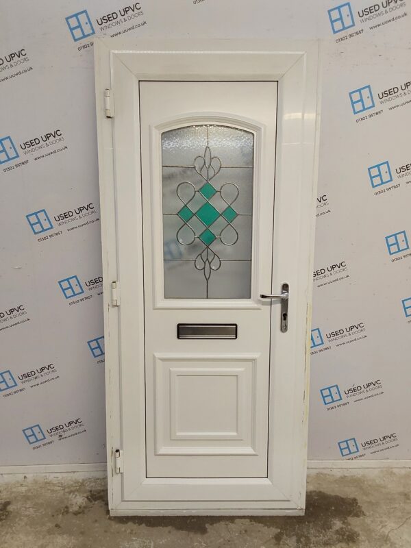 Used White Upvc Front Door 910mm x 2070mm (Reduce To 870mm) 0377 - Image 2