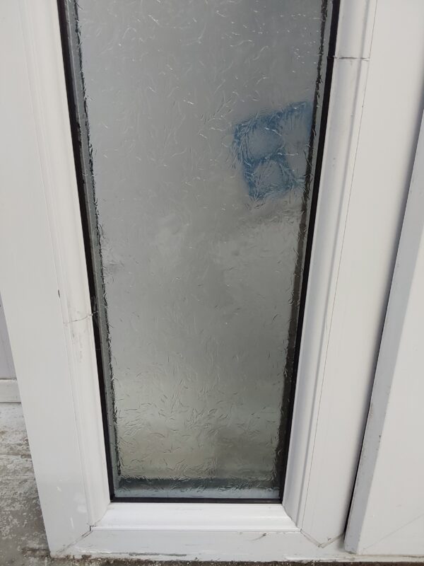 Used White Upvc Back Door And Side Panel 1195mm x 2055mm (reduce to 1175mm) DS008 - Image 4