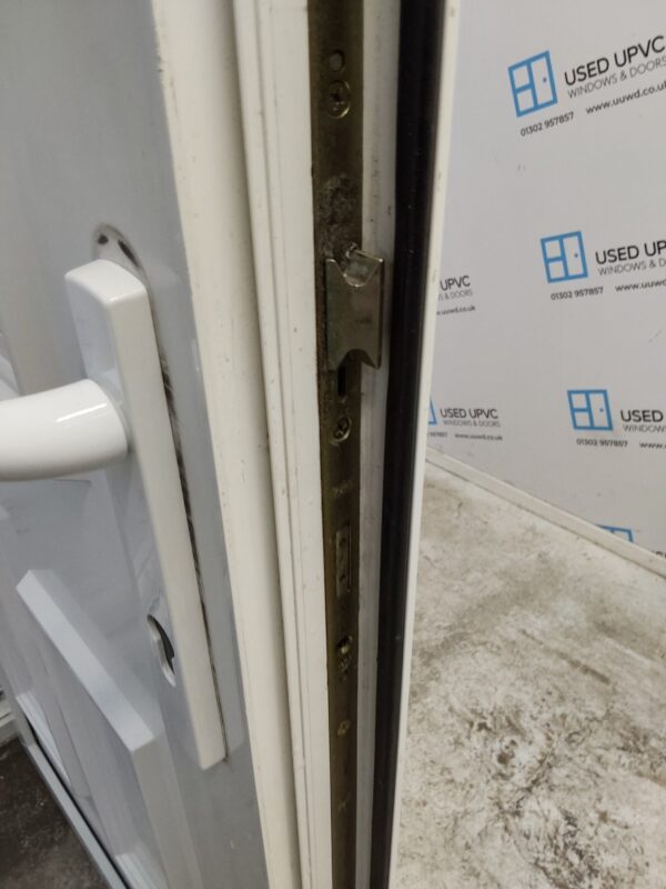 Used White Upvc Back Door And Side Panel 1195mm x 2055mm (reduce to 1175mm) DS008 - Image 8