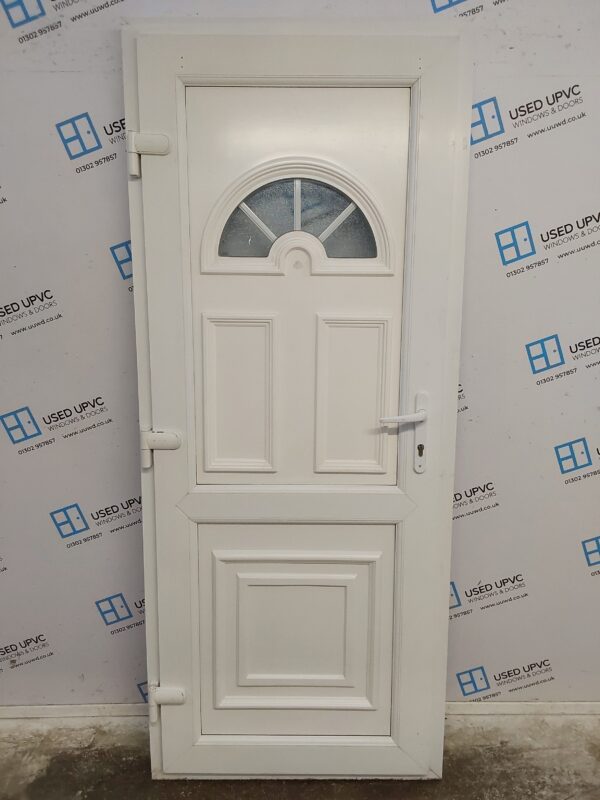 Used White Upvc Back Door 855mm x 2070mm 0622 - Image 2