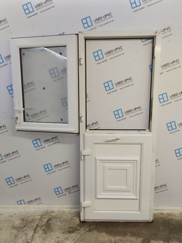 Brand New Ex-display White Upvc Back Barn Door 805mm x 2025mm ND92 - Image 3