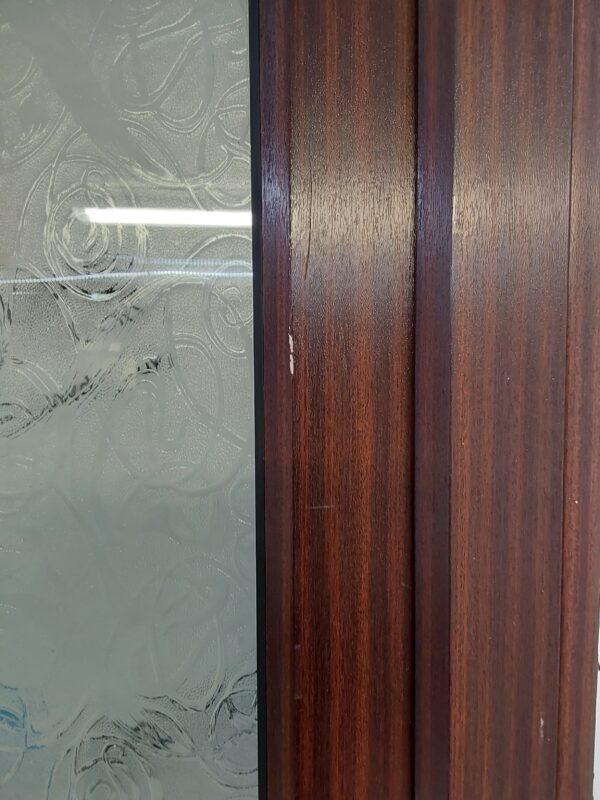 Used Woodgrain Upvc Back Door 890mm x 2100mm (Reduce To 870mm) 0321 - Image 7