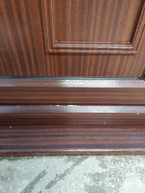 Used Woodgrain Upvc Back Door 890mm x 2100mm (Reduce To 870mm) 0321 - Image 9