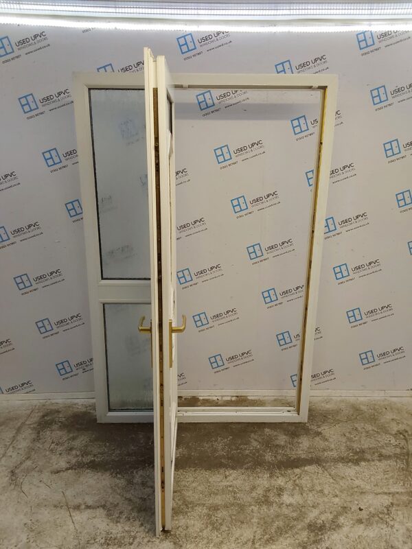 Used White Upvc Front Door And Side Panel 1340mm x 2050mm DS026 - Image 3