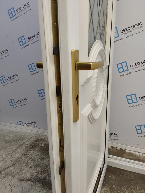 Used White Upvc Front Door And Side Panel 1340mm x 2050mm DS026 - Image 5