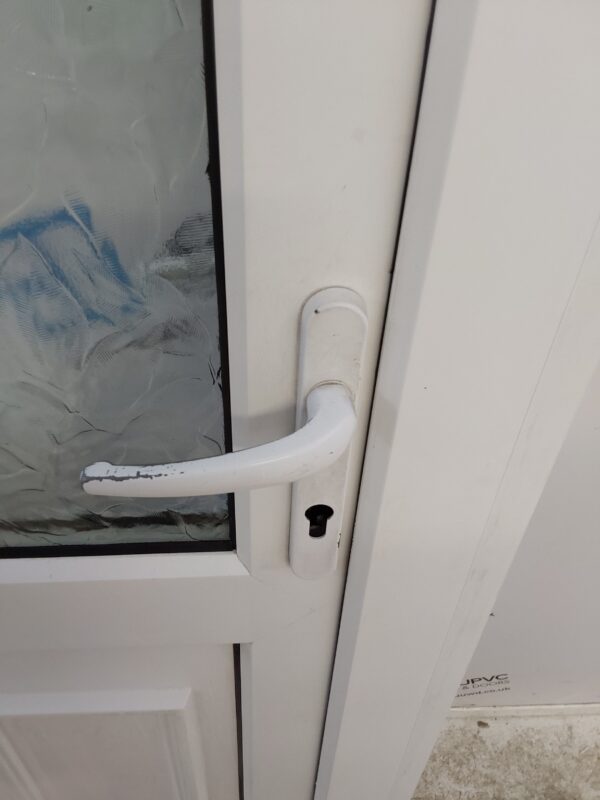 Used White Upvc Back Door 925mm x 2085mm (Reduce To 875mm) C7D043 - Image 8