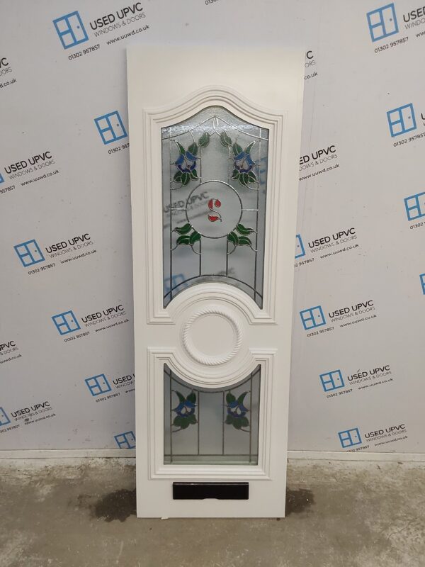 Used White Upvc Front Door Panel 605mm x 1786mm x 28mm UFDP0039 - Image 2