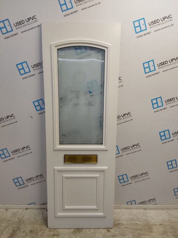 Used White Upvc Front Door Panel 612mm x 1789mm x 28mm UFDP0050 - Image 2
