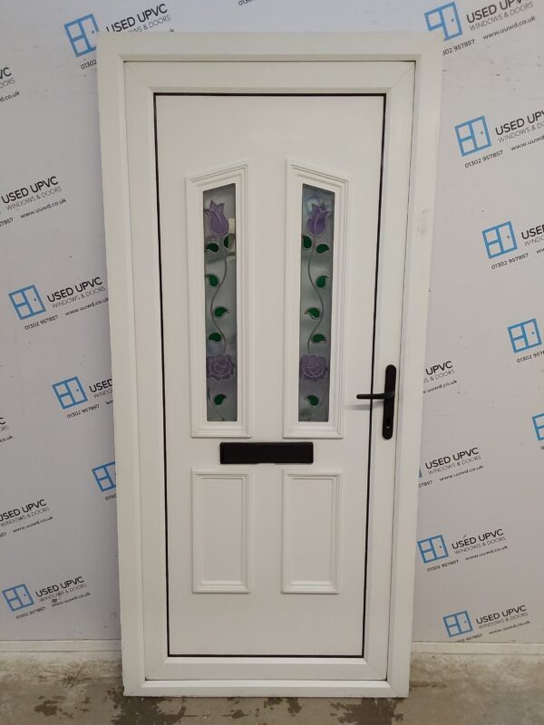 Used White Upvc Front Door 975mm x 2105mm 0602