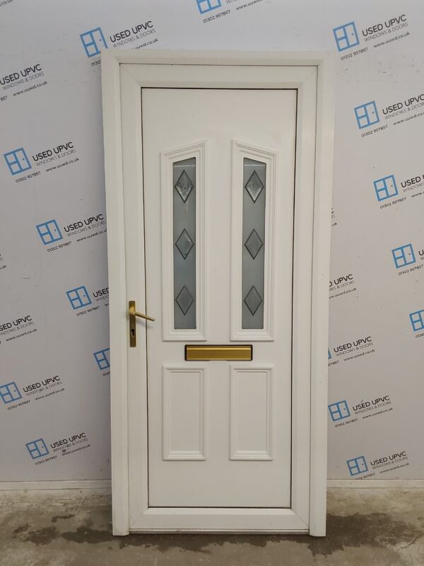 Used White Upvc Front Door 950mm x 2080mm 0754
