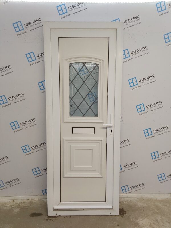 Used White Upvc Front Door 835mm x 2160mm 0550