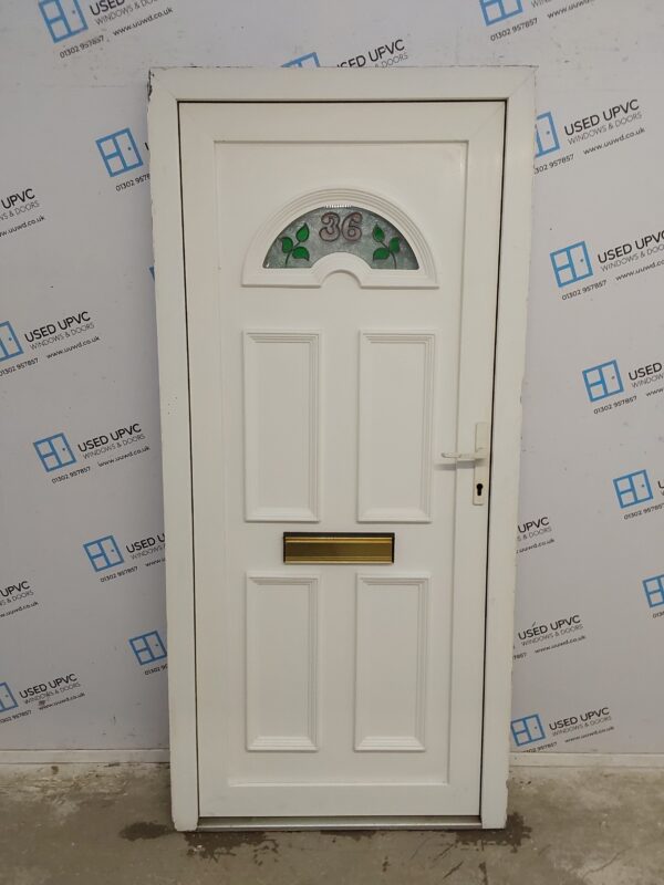 Used White Upvc Front Door 930mm x 1990mm 0544