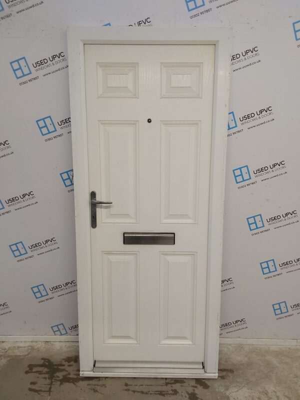 Used White Composite Front Door 850mm x 2015mm 0554