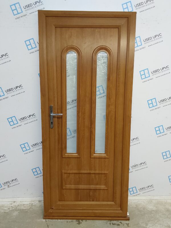 Used Oak Upvc Back Door 900mm x 2100mm 0823