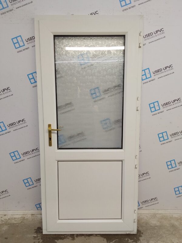 Used White Upvc Back Door (Outwards Opening) 925mm x 2025mm 0607