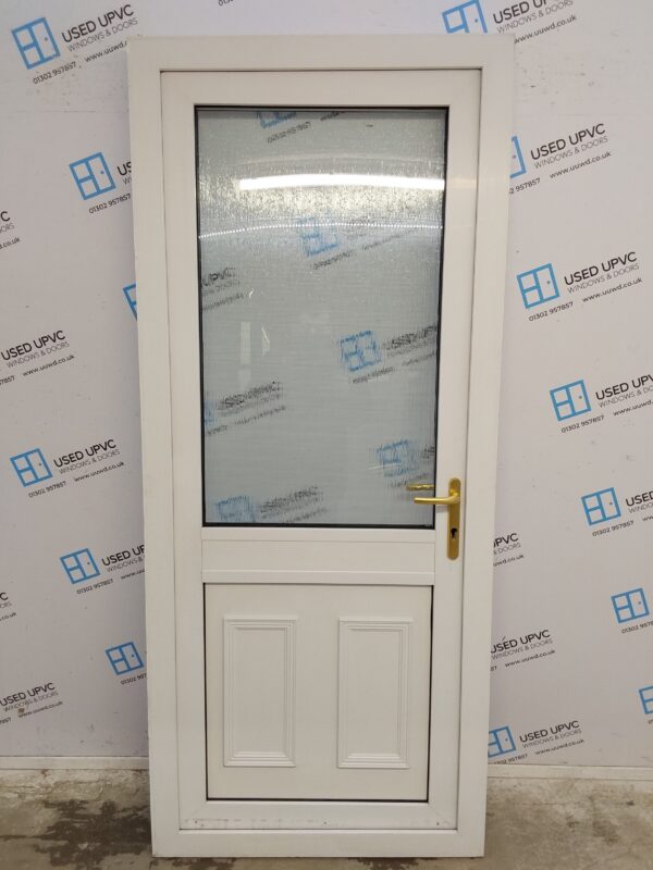 Used White Upvc Back Door 910mm x 2120mm 0669