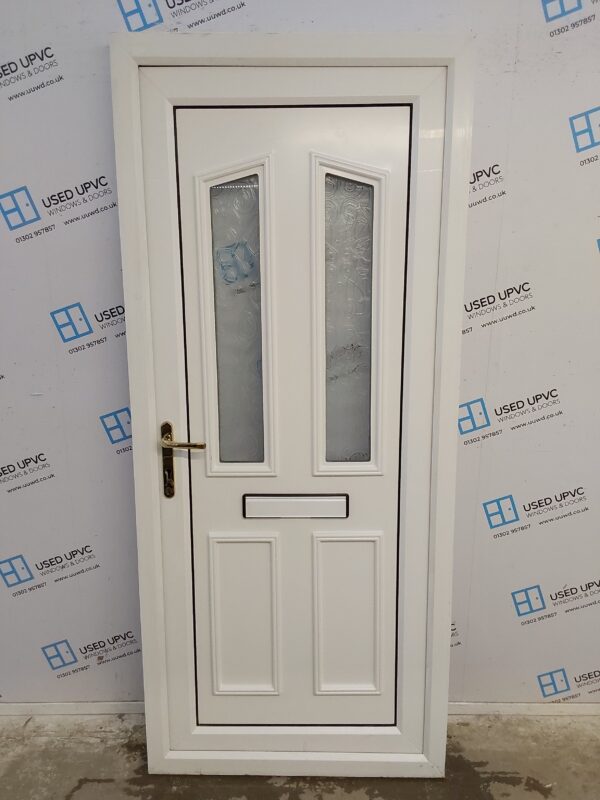 Used White Upvc Front Door 890mm x 2050mm 0458