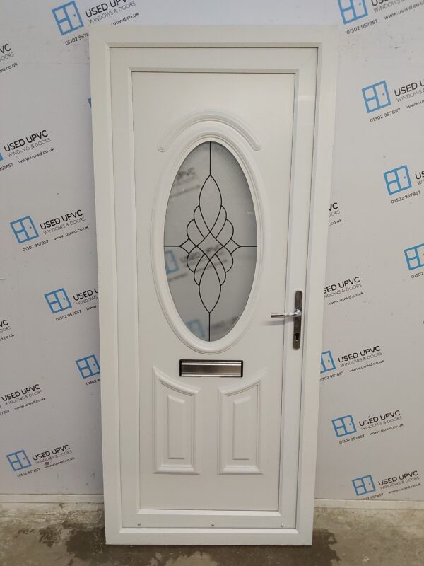 Used White Upvc Front Door 890mm x 2070mm 0100