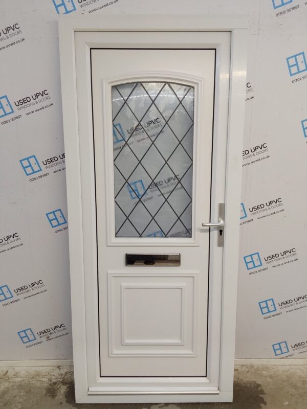 Used White Upvc Front Door 900mm x 2055mm 0403