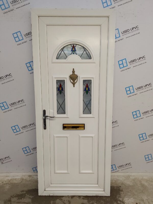 Used White Upvc Front Door 855mm x 2080mm C7D039
