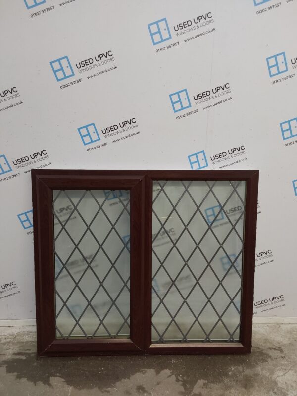 Used Rosewood Upvc Window 1185mm x 1025mm LW0119