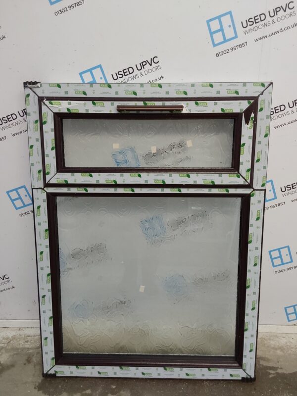 Brand New Rosewood Upvc Window 890mm x 1190mm LW0116
