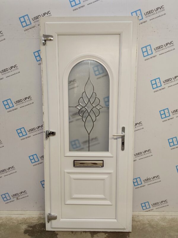 Used White Upvc Front Door 910mm x 2135mm (reduce to 880mm) 0506 - Image 2