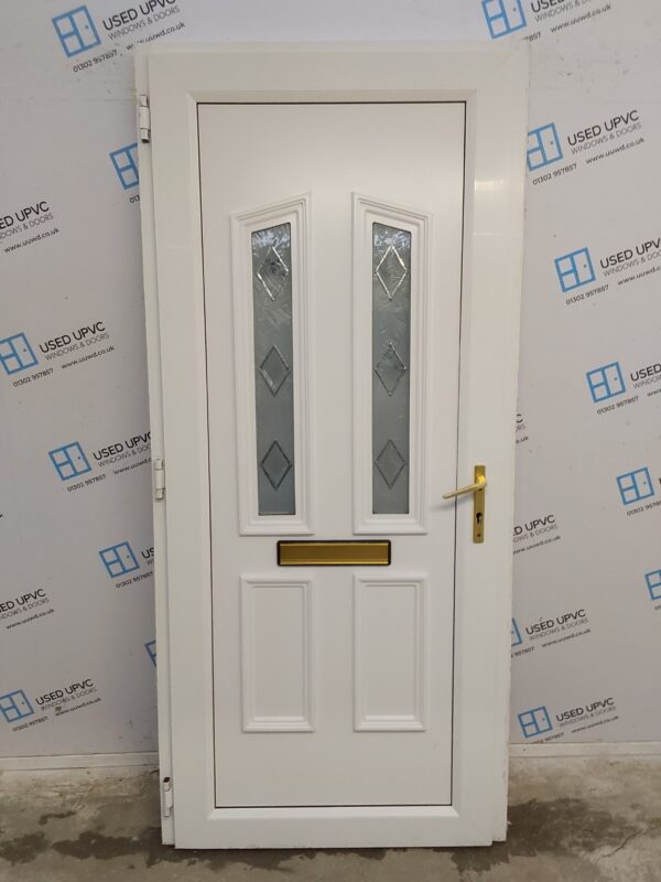 Used White Upvc Front Door 950mm x 2080mm 0754 - Image 2