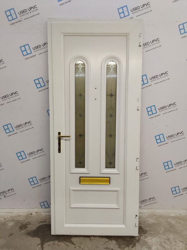 Used Oak Upvc Front Door 875mm x 2085mm 0313 - Image 2