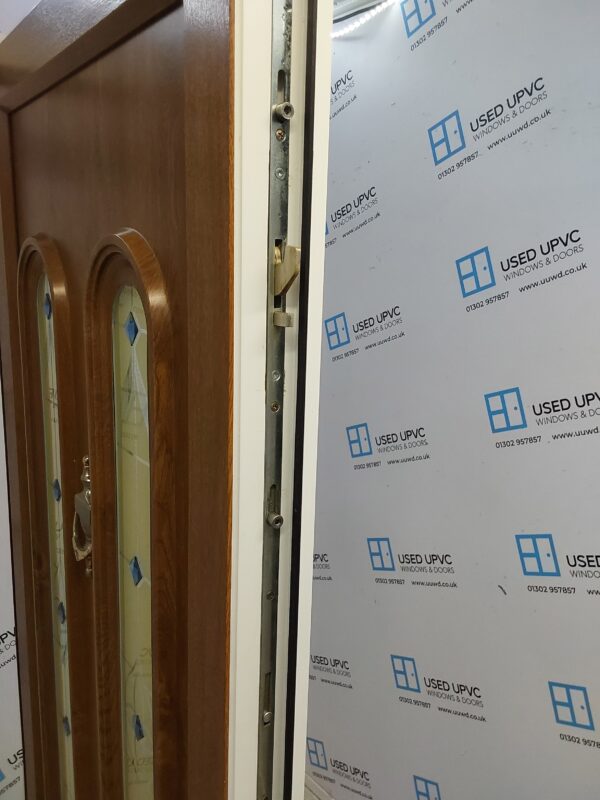 Used Oak Upvc Front Door 875mm x 2085mm 0313 - Image 4