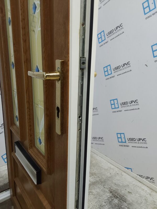 Used Oak Upvc Front Door 875mm x 2085mm 0313 - Image 5