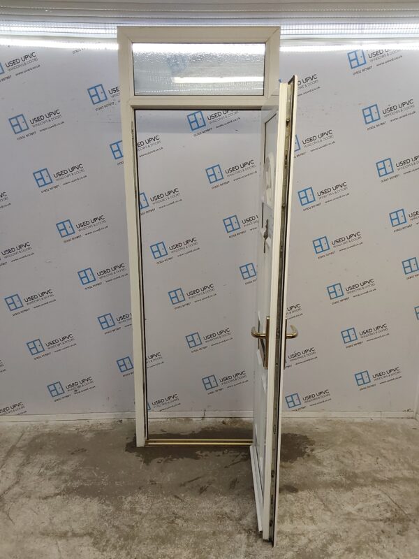 Used White Upvc Front Door And Toplight 810mm x 2370mm 0554 - Image 3