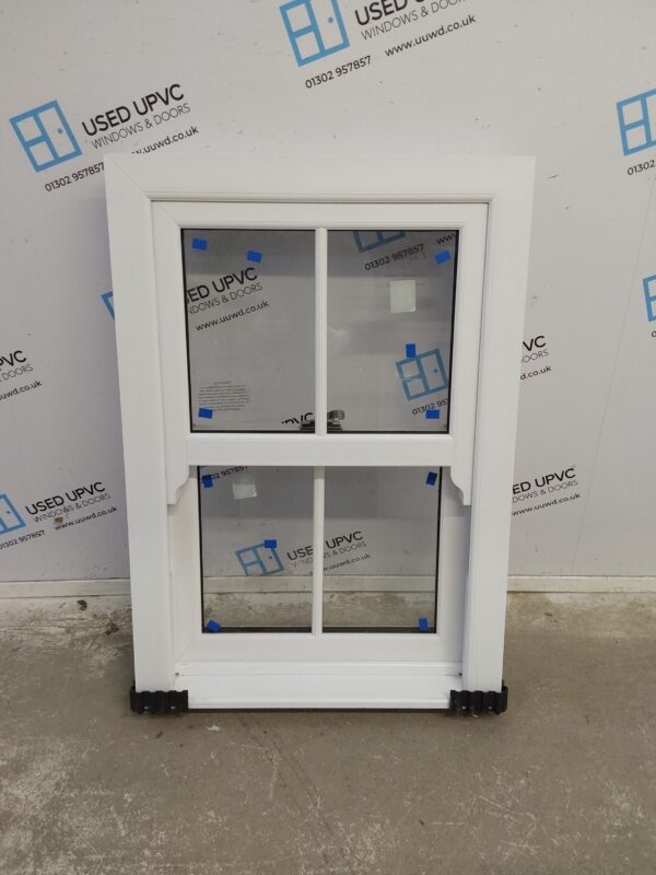 Ex Display White Upvc Sliding Sash Window 700mm x 1000mm SS04