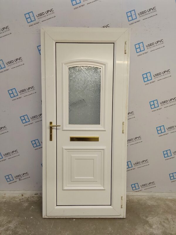 Used White Upvc Front Door 920mm x 2040mm (Reduce To 900mm) 0732 - Image 2