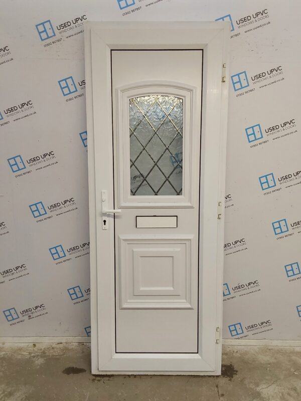 Used White Upvc Front Door 835mm x 2160mm 0550 - Image 2