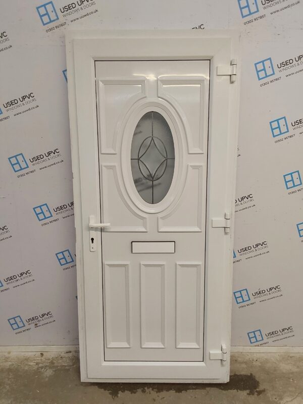 Used White Upvc Front Door 915mm x 2035mm (Reduce To 900mm) 0361 - Image 2