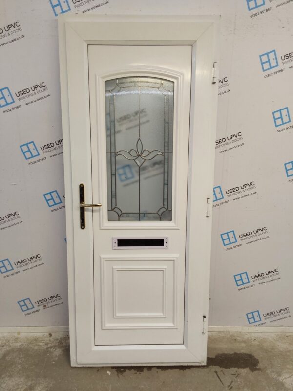 Used White Upvc Front Door 865mm x 2065mm 0321 - Image 2