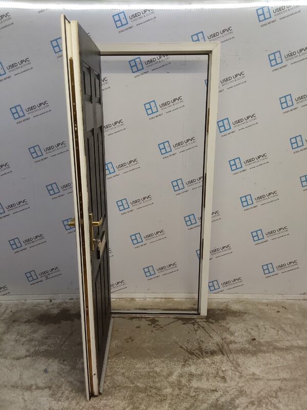 Used Black Composite Front Door 895mm x 2065mm (Reduce To 880mm) 0584 - Image 3