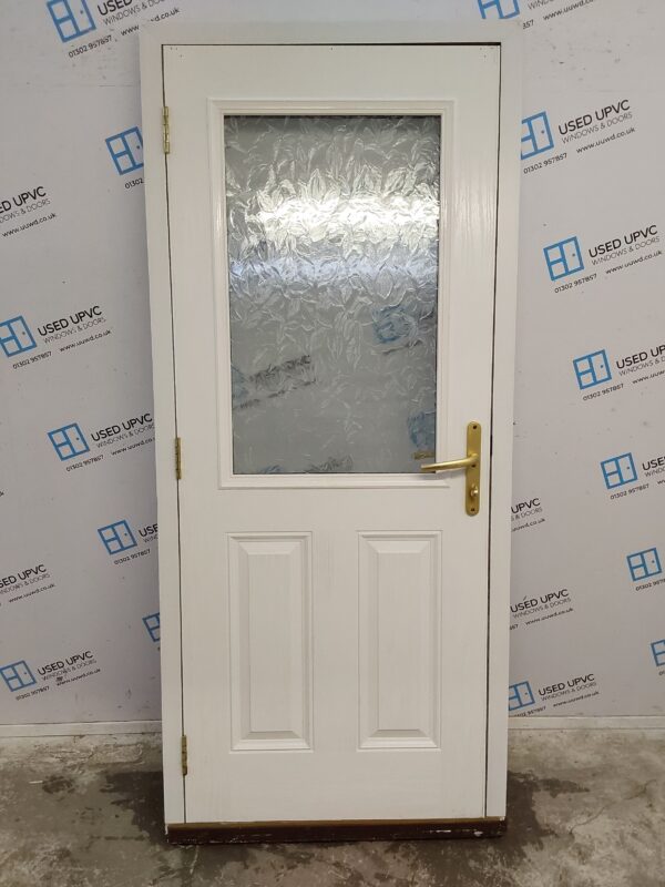 Used White Composite Back Door 925mm x 2110mm 0326 - Image 2