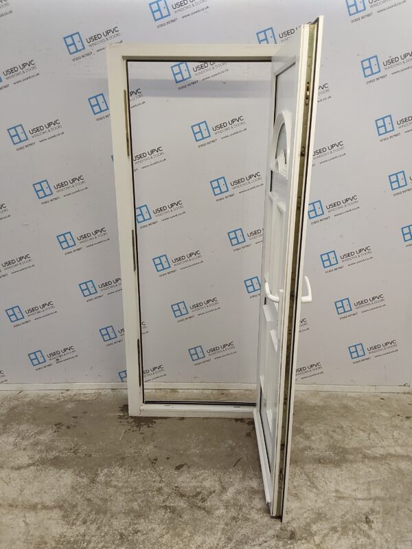 Used White Upvc Back Door 840mm x 2030mm (Reduce To 2010mm) 0669 - Image 3