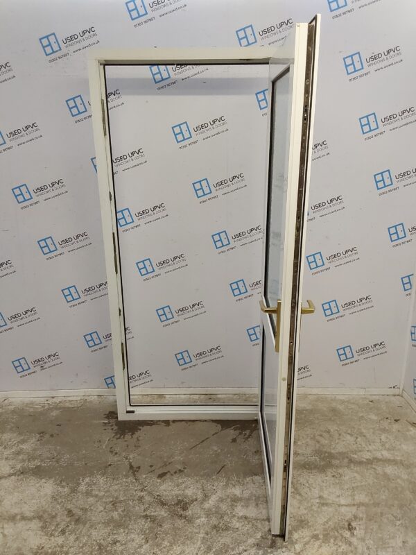 Used White Upvc Back Door (Outwards Opening) 925mm x 2025mm 0607 - Image 2