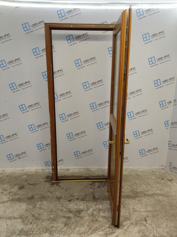 Used Oak Upvc Back Door 900mm x 2090mm 0586 - Image 3